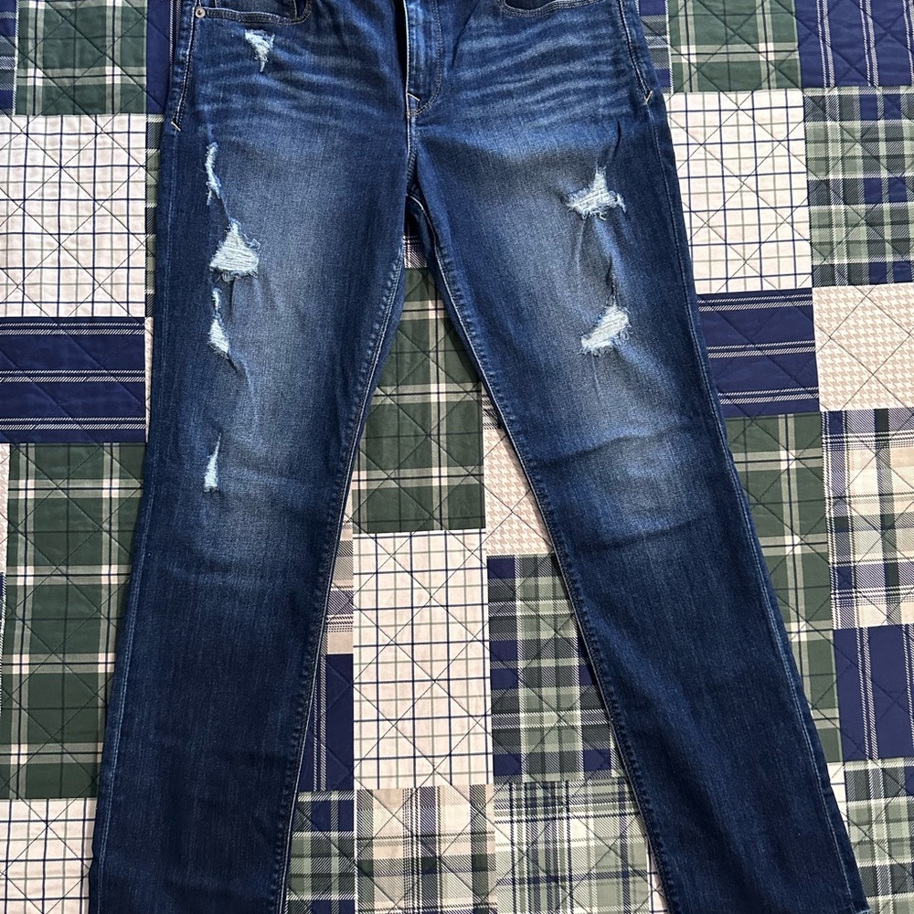 Express Cropped Skinny Mid Rise Jeans